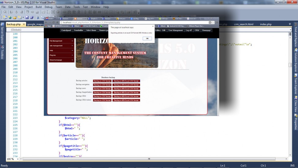All applications work on PHP 5 in combination with MySQL.