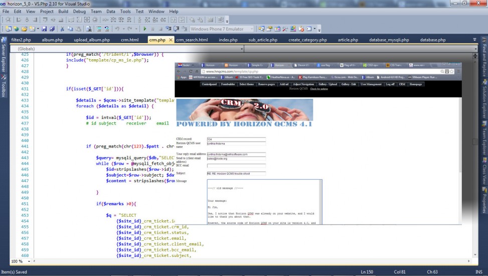 All applications work on PHP 5 in combination with MySQL.