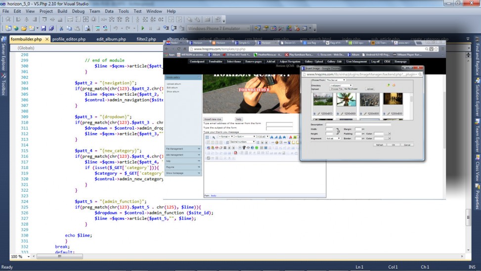 All applications work on PHP 5 in combination with MySQL.